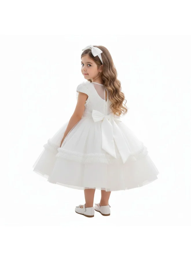 بيداني فستان واسع أبيض